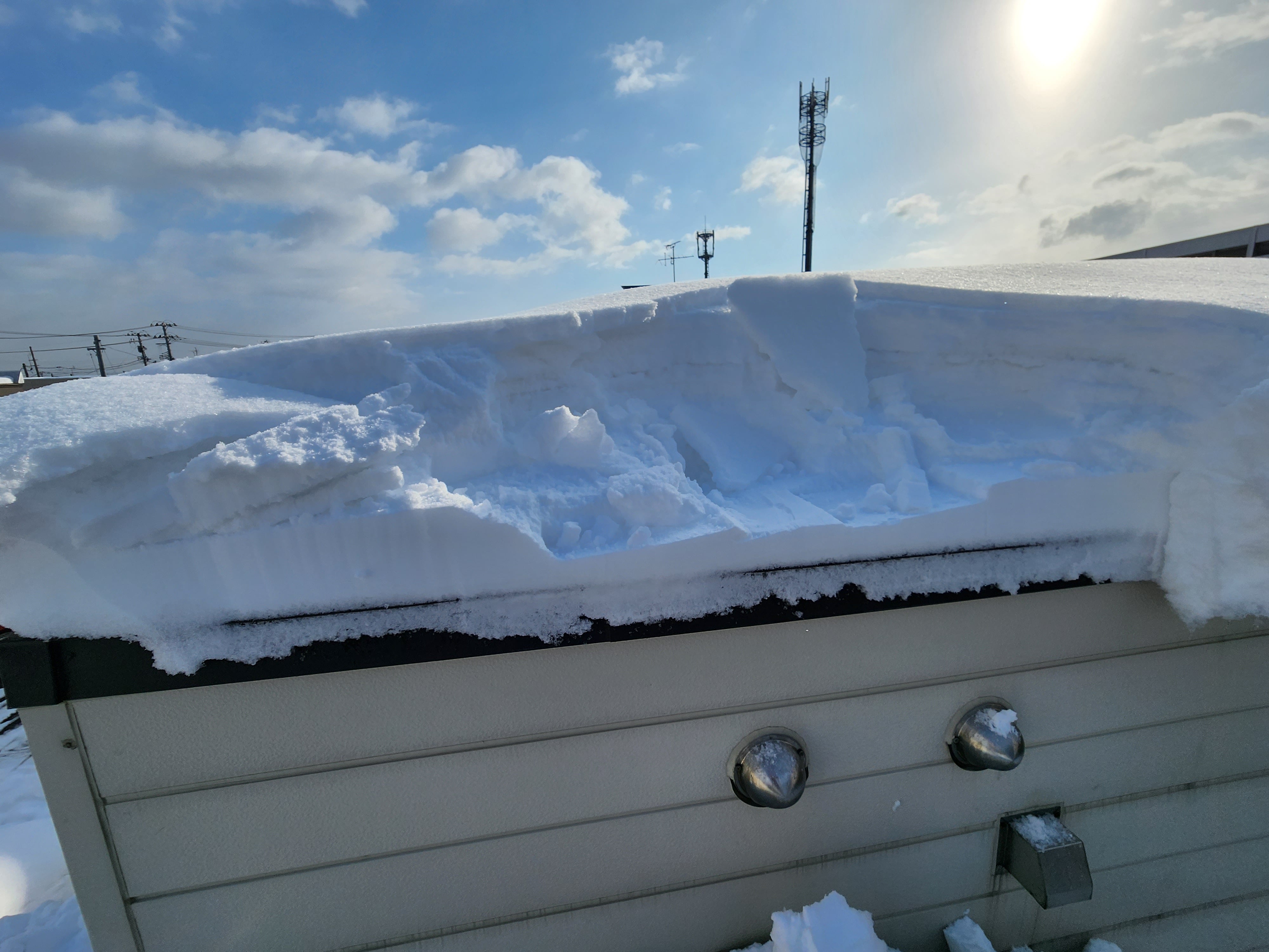 屋根の雪下ろし