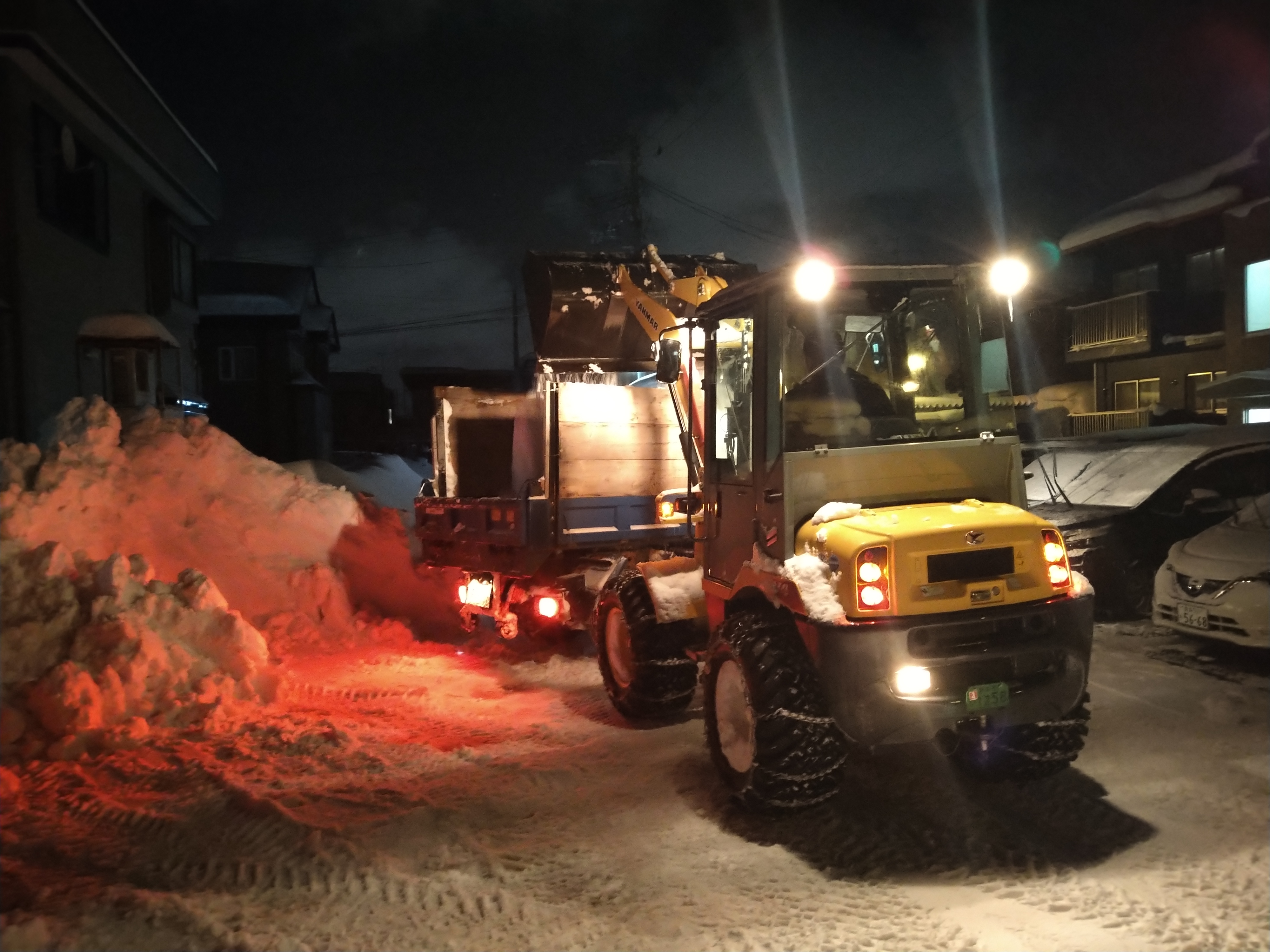 重機での除雪・排雪