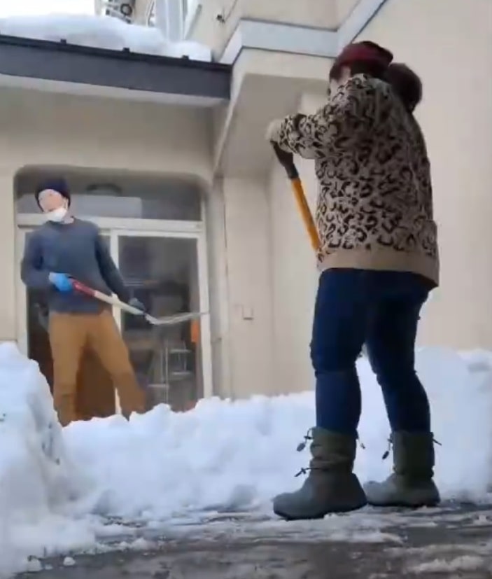 雪片付け